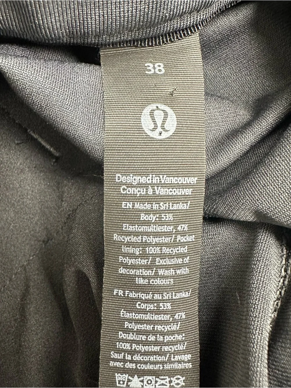 Lululemon ABC Pant Mens 38x29 Charcoal Grey 5 Pocket Trouser Slim Fit LM5AO4S